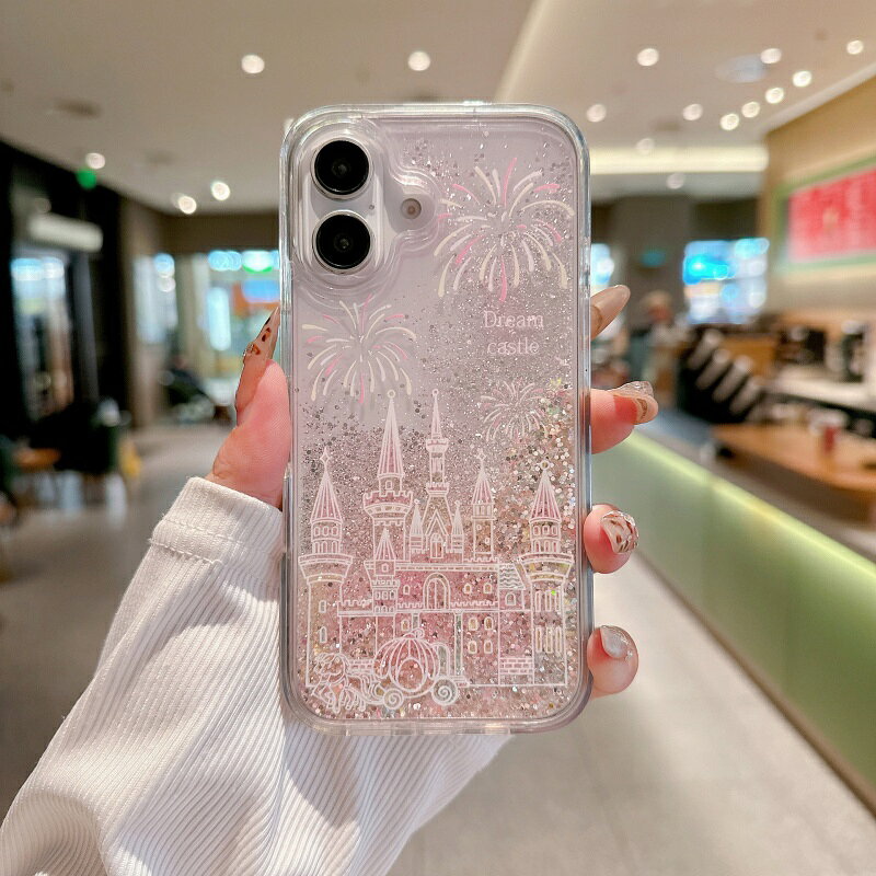 Rakuten - ドリームキャッスル 夢の城 花火キラキラ流砂 流れる 癒しかわいい おしゃれ 落下防止 アイフォンケース 携帯ケースiPhoneケース 携帯カバーiPhone11iPhone12iPhone13iPhone14iPhone15iPhone16