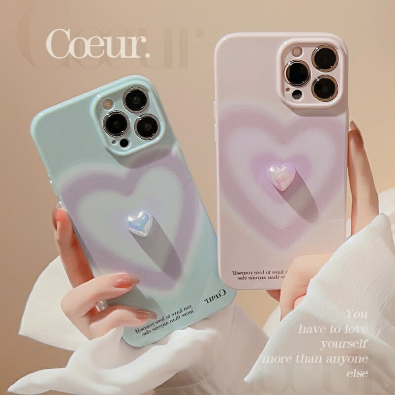 Rakuten - ハート グラデーション 3D かわいい 淡色 おしゃれ お揃い スマホケース iPhoneケース 携帯カバー 携帯ケースiPhone11iPhone12iphone13iPhone14iPhone15iPhone16iPhone14plusiPhone15plusiPhone16plus