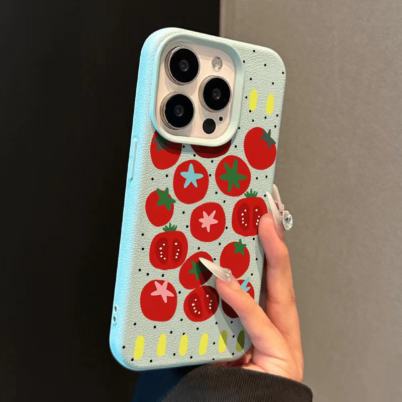 トマト柄 ミニトマト プチトマト 大人可愛い お野菜シリーズ かわいい スマホケース iPhoneケース iPhone11 iPhone12 iphone13 iPhone14 iPhone14plus iPhone15 iPhone15plus iPhone16 iPhone16plus