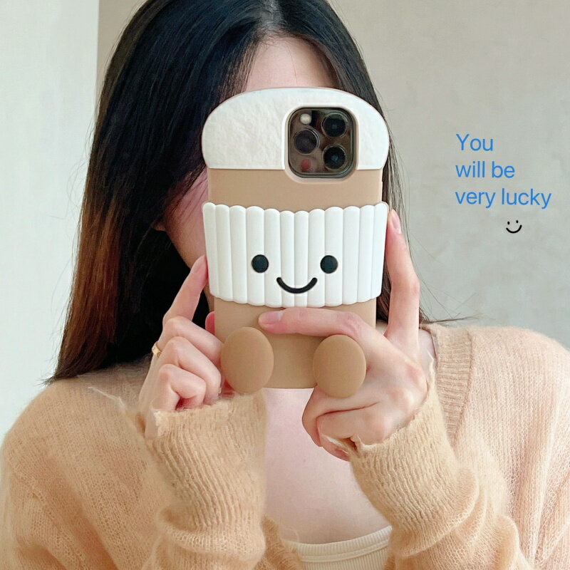 Rakuten - 自立 スタンド 立体 3D シリコン コーヒーカップ かわいい スマホケース 携帯ケース iPhoneケース 携帯カバー iPhone13 iPhone14 iPhone15 iPhone16 iPhone14/15plus