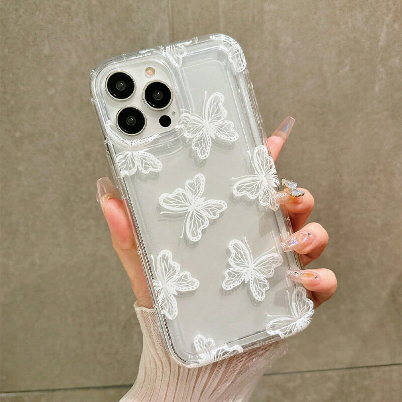 Rakuten - シンプル 白い蝶 透明ケース クリアケース 可愛い 上品 おしゃれ 大人可愛い ギフト プレゼント 贈り物 アイフォンケース スマホケース 携帯ケース iPhoneX/XS XR XSMAX iPhone11 iPhone12 iphone13 iPhone14 iPhone15 iPhone16