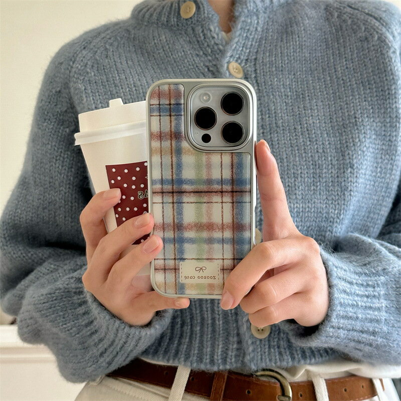 Rakuten - 秋カラー オータムチェック マドラスチェック 可愛い お洒落 韓国風レトロ スマホケース アイフォンケース iPhone13 iPhone14 iPhone15 iPhone16 iPhone17 iPhone17pro iPhone17proMAX iPhoneAir