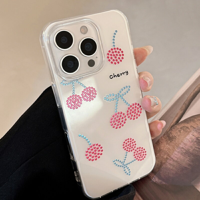 Rakuten - キラキラ チェリー シール風 可愛い ガーリー シンプル おしゃれ かわいい ギフト プレゼント 贈り物 スマホケースiPhone11 iPhone12 iPhone12mini iPhone13 iPhone13mini iPhone14 iPhone15 iPhone16 iPhone17 iPhoneAir iPhone17pro iPhone17proMAX