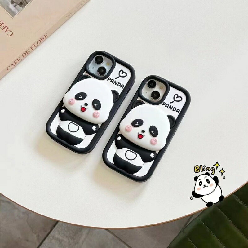 Rakuten - パンダ好き panda 鏡付き メイク直し 多機能 スタンド機能 かわいい アイフォンケース 携帯ケース 携帯カバー スマホケースiPhone11iPhone1 iphone13iPhone14iPhone15iPhone16