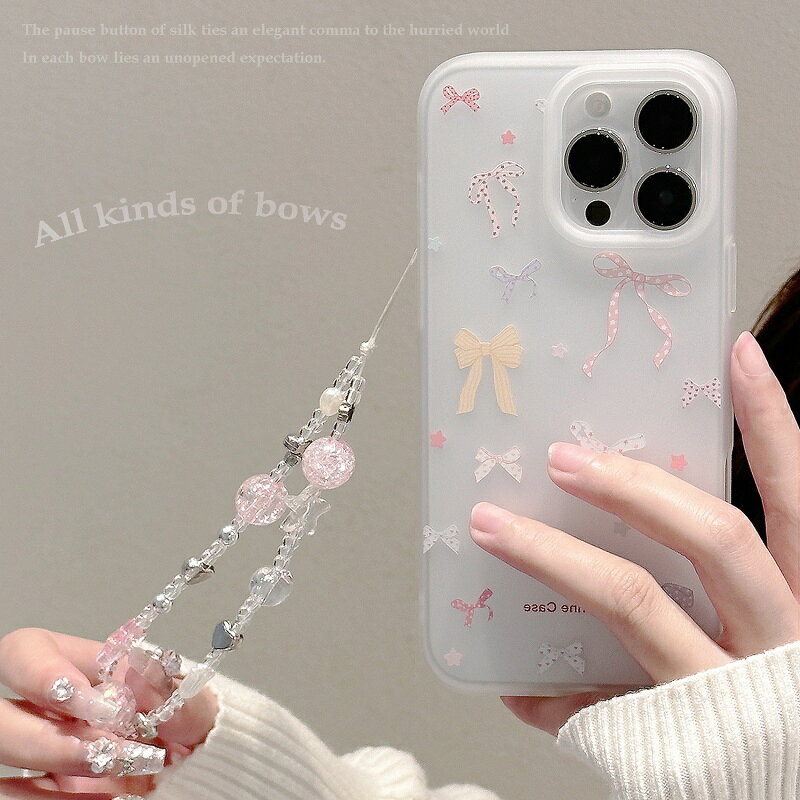 Rakuten - 優しい甘さ 半透明 カラフルリボン ハンドストラップ付き ショットストラップ付き かわいい スマホケース アイフォンケース 携帯ケース iPhone11/12/13/14/15 iPhone16 iPhone16plus iPhone17 iPhone17pro iPhone17proMAX
