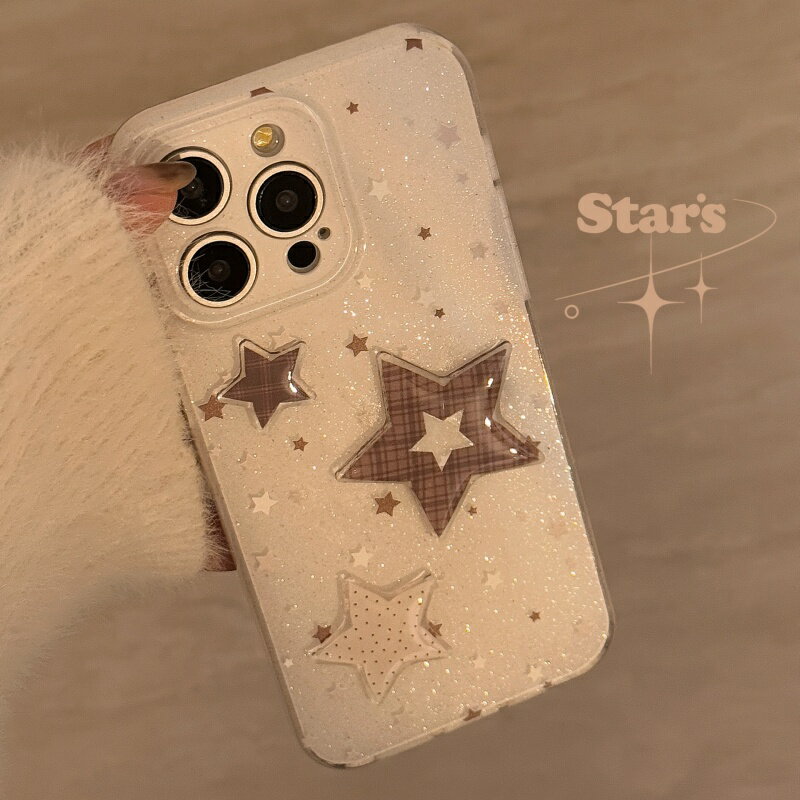 Rakuten - ラテカラー 小粒ラメ キラキラ 星 スター 可愛い チェック ドッド iPhoneケース スマホケース 携帯ケース iPhone11 iPhone12 iPhone13 iPhone14 iPhone15 iPhone16 iPhone17 iPhoneAir