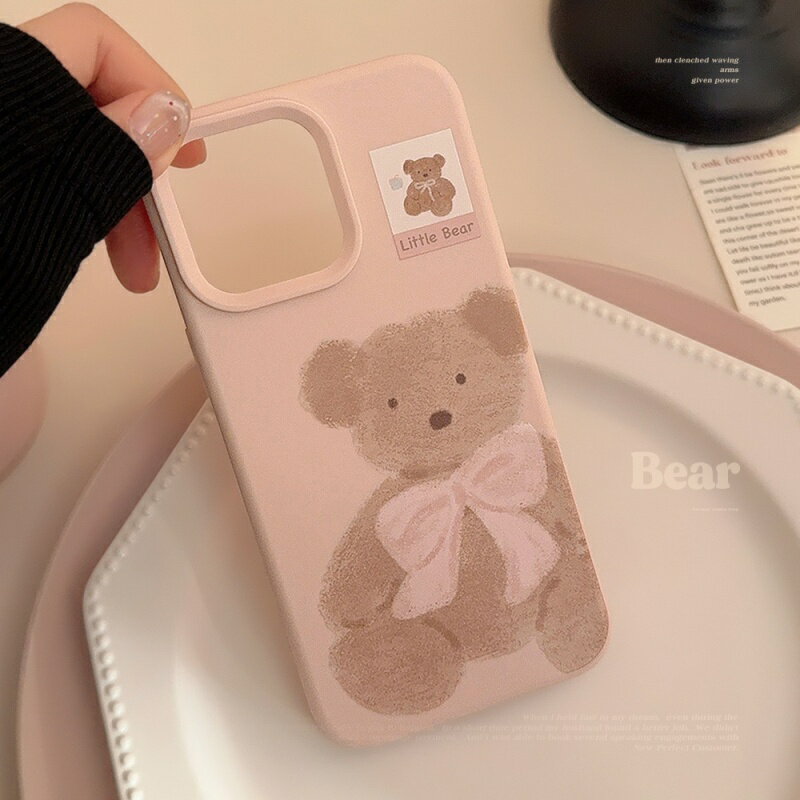 Rakuten - リトルベア ピンク ガーリー 可愛い 癒やしカラー お洒落 スマホケース iPhone11 iPhone12 iPhone13 iPhone14 iPhone15 iPhone16 iPhone17 iPhone17pro iPhone17proMAX iPhoneAir