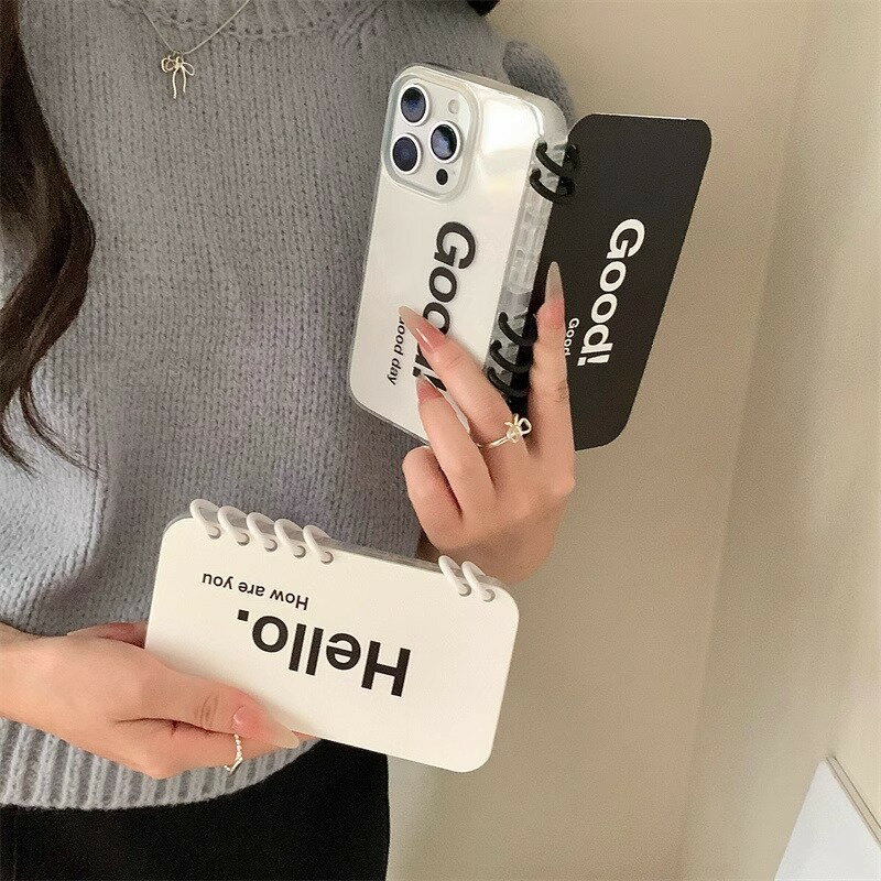 Rakuten - リングノート式 ブック型 シンプル ロゴ 透明 高級感 iPhoneケース スマホケース アイフォンケース iPhone11 iPhone12 iPhone13 iPhone14/14plus iPhone15/15plus iPhone16/16plus iPhone17 iPhoneAir