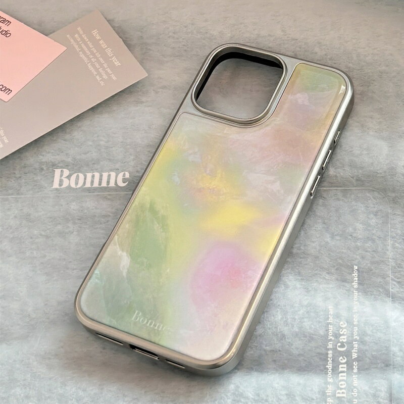 Rakuten - ふんわりグラデーション オーロラ キレイ系 高級感 シルバーフレーム ギフト プレゼント 贈り物 スマホケース iPhoneケース iPhone11 iPhone12 iPhone13 iPhone14/14Plus iPhone15/15Plus iPhone16/16Plus iPhone17 iPhoneAir