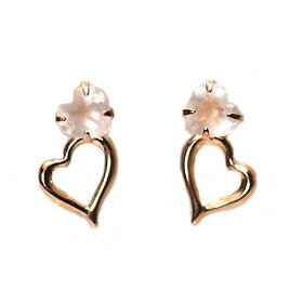 K10PG・ローズクォーツハートピ...