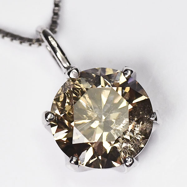 数量限定！ 1カラット プラチナダイヤモンドネックレス 1.0ct （SIクラス・鑑定書付） 6本爪 ティファニー爪 ダイヤモンド ネックレス Pt900 1ct キャラアップ