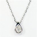 ダイヤモンド ネックレス K10WG ダイヤ0.03ct プチドロップネックレス 1粒ネックレス 雫型ネックレス ダイヤモンドジュエリー 天然ダイヤ【あす楽対応】