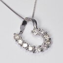 K10WG・ダイヤモンド0.3ct(SIクラス・鑑別書カード付) スウィート10ハートペンダント(ネックレス)(4)