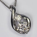 プラチナ ダイヤモンド ネックレス ハート&キューピッド プラチナ・ダイヤモンド0.3ct(H&C・鑑別書カード付) 2ストーンペンダント(ネックレス)(4)