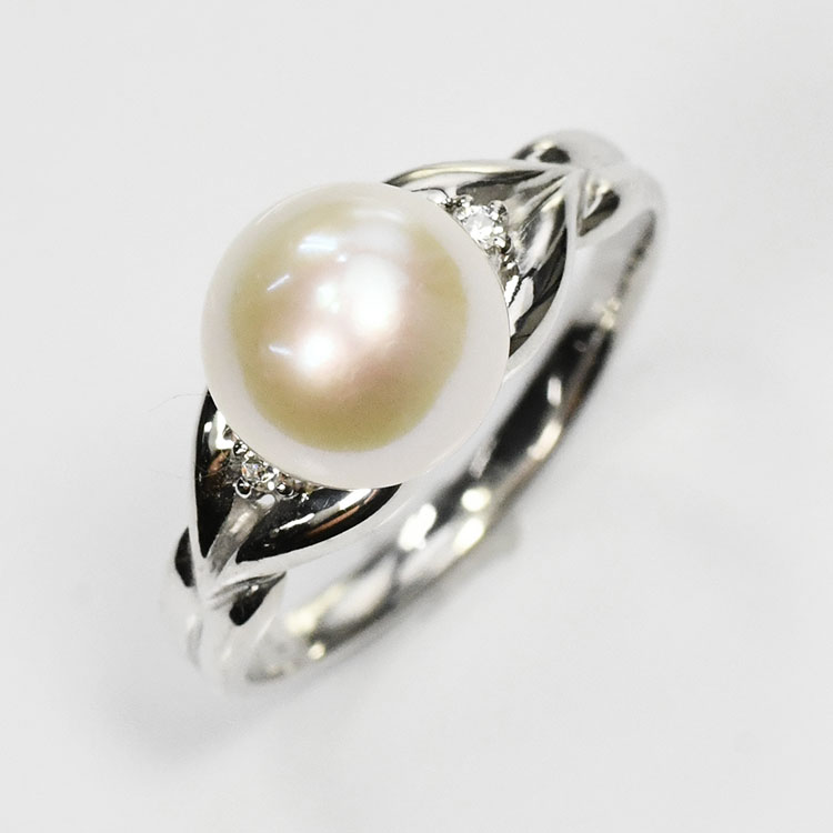 花珠真珠8.0mmアップリング指輪...