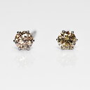 プラチナ ダイヤモンド ピアス VSクラス H&C 0.16ct Pt900 ハート&キューピッド 天然ダイヤモンド 一粒ピアス 6本爪 ティファニー爪