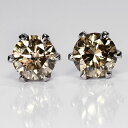 ダイヤモンド ピアス 1カラット プラチナ Pt900 1.0ct (SIクラス・鑑別書付) ティファニー爪 6本爪 スタッドピアス 大粒 1キャラ プラチナダ...