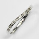 天然ダイヤモンドリング 0.1ct(SIクラス・鑑別書カード付) ウェーブエタニティリング プラチナカラー スウィートテン 指輪