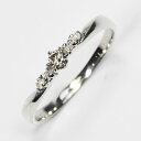 天然ダイヤモンドリング 0.1ct エンゲージ5ストーンリング プラチナカラー 婚約指輪 プロポーズリング