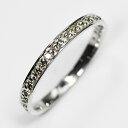 天然ダイヤモンドリング 0.2ct(SIクラス・鑑別書カード付) エタニティリング プラチナカラー レールデザイン エタニティー 指輪