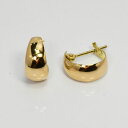 ピアス K10 YG フープピアス 5mm×10mm 10金 イエローゴールド 月甲 ツキコウピアス ゲッコウ 三日月 フープ (両耳用)