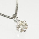 ダイヤモンド ネックレス 一粒 K18WG・ダイヤ0.1ct(SIクラス・鑑定カード付)スタッドペンダント(ネックレス)1粒ネックレス【あす楽対応】