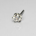 【侍ダイヤモンド】ダイヤモンド0.1ct シングルピアス メンズピアス 一粒ピアス ピアス片側 H&C G〜Iカラー VS〜SIクラス プラチナカラー 「シング...