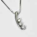 【侍ダイヤモンド】ダイヤモンド0.1ct スリーストーンネックレス H&C G~Iカラー VS~SIクラス プラチナカラー ダイヤモンドネックレス 「ヴァレリー」 トリロジー(4)