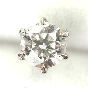 プラチナ ダイヤモンド ピアス 一粒 プラチナ・ダイヤ0.6ct（Hカラー・SI・GOOD・鑑定書付） スタッドピアス cutejewelry-10002523 キュートジュエリー サンプル画像2