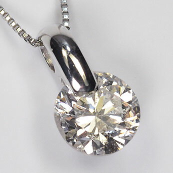 現品限り! ダイヤモンド ネックレス プラチナ ダイヤモンド0.513ct(J・I1・鑑定書付) 一点留めペンダント(ネックレス) Pt900
