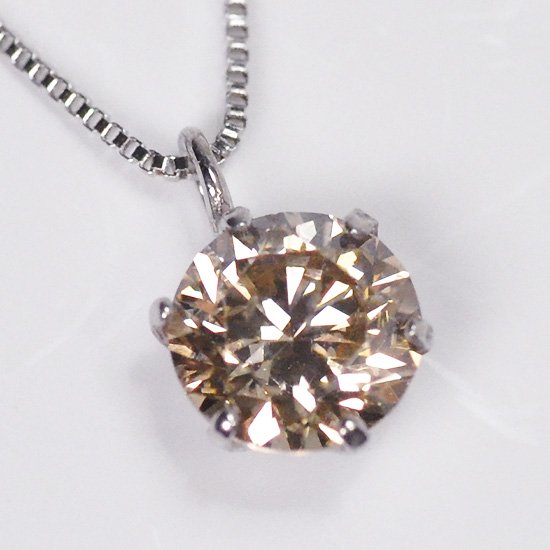 現品限り！ ダイヤモンド ネックレス K10WG ダイヤモンド0.429ct（L・SI2・GOOD・鑑定書カード付） スタッドペンダント（ネックレス） ホワイトゴールド 6本爪 ティファニー爪