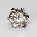 現品限り！ プラチナ ダイヤモンド0.604ct（K・SI2・G・鑑定書カード付） シングルピアス 片耳用 メンズ 男性用 ダイヤモンドピアス