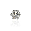 ZEXIMO 天然ダイヤモンド0.1ct(H&C・鑑別書付) シングルピアス ハート&キューピッド H〜Jカラー VS〜SIクラス プラチナカラー 「ソリティア...