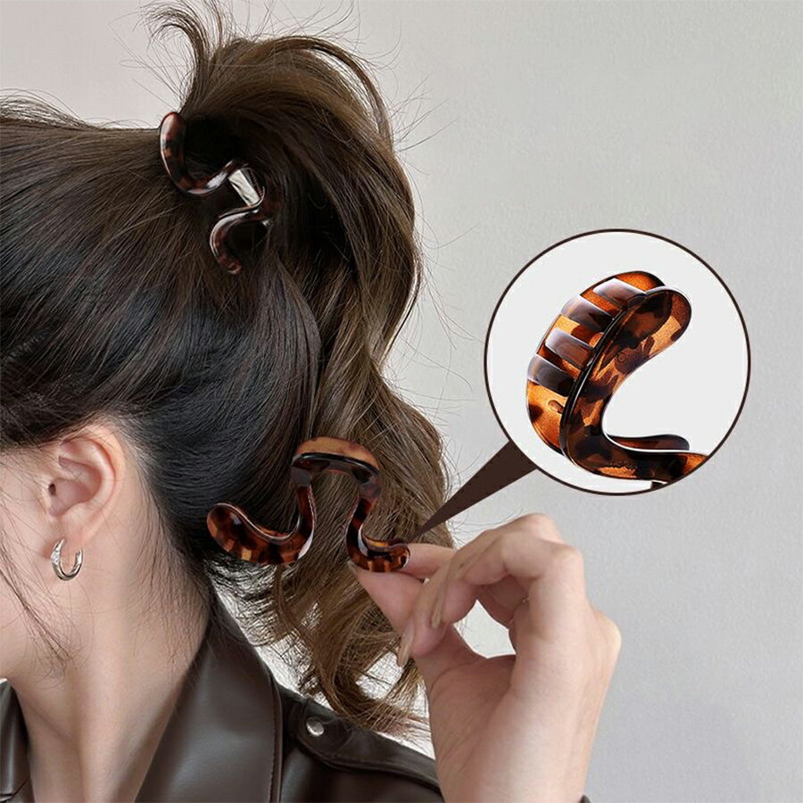 Rakuten - ウェーブ型ヘアクリップ バンスクリップ ヘアアレンジ レディース 送料無料 Mimi みみミミ aa008