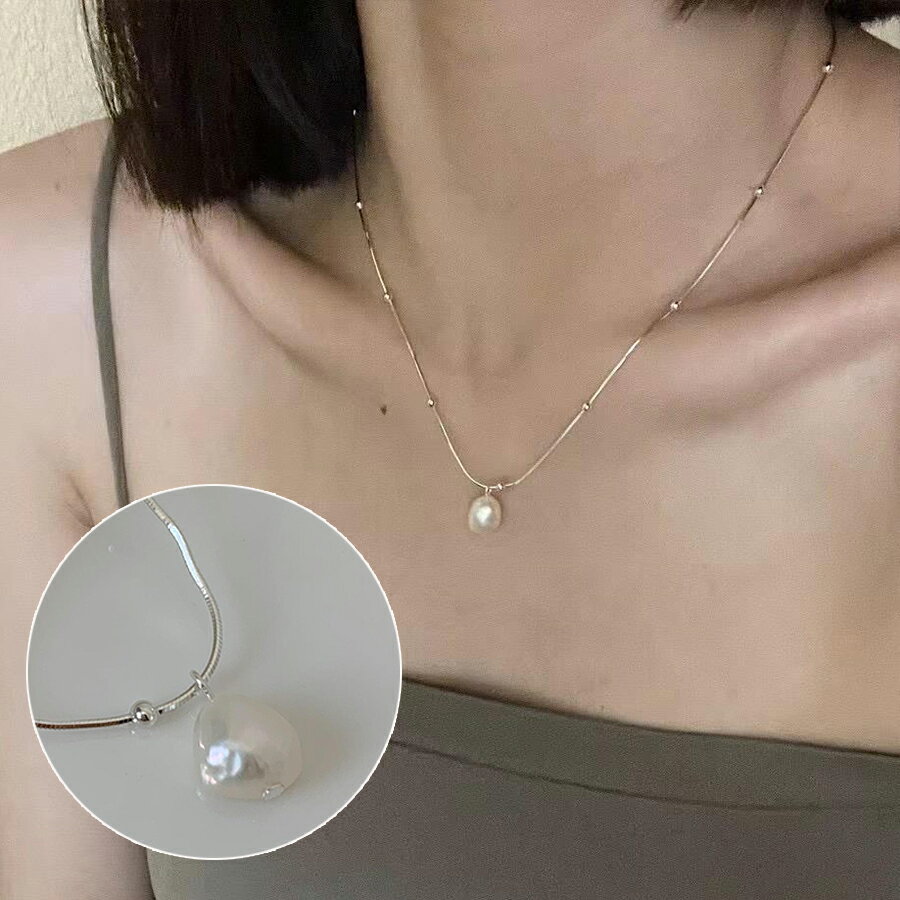 Rakuten - 淡水パールデザインネックレス シルバー925 淡水パール おしゃれ 上品 レディース おしゃれ 送料無料 Mimi みみミミ an104