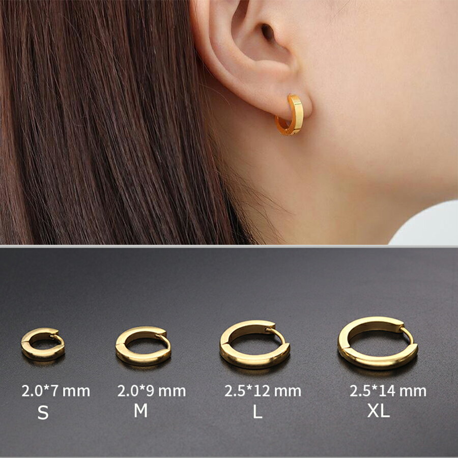 Rakuten - サージカルステンレスフープピアス【片耳】 男女兼用 メンズ レディース 送料無料 Mimi みみミミ ap033