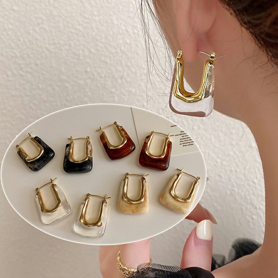 Jewelry, Accessories - U字デザインピアス 　ストーン 天然石風 レディース 送料無料 Mimi みみミミ ap075