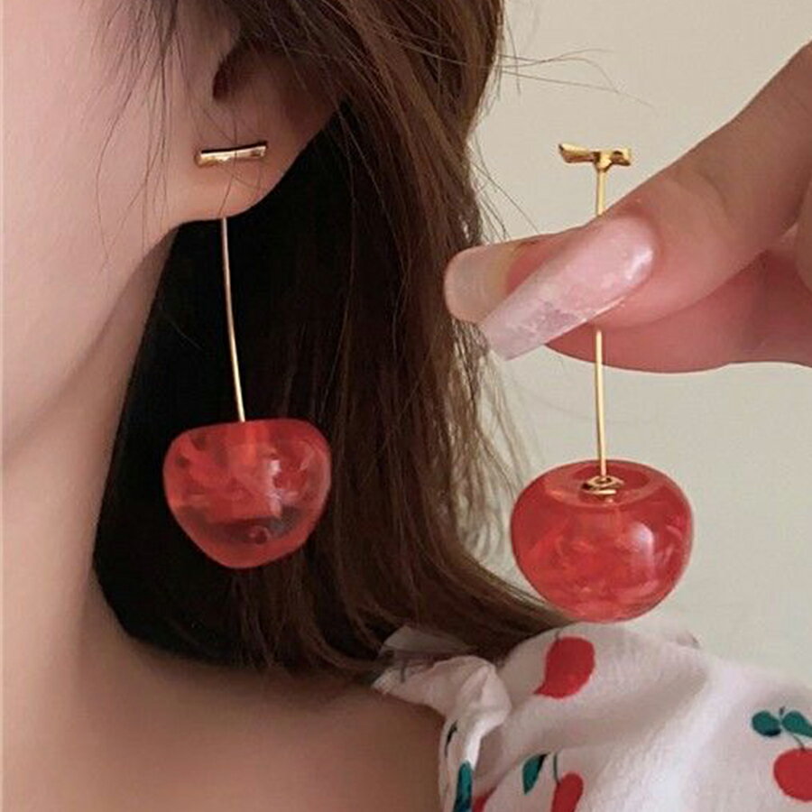 Rakuten - さくらんぼピアス 韓国ファッション かわいい 個性的 レディース 送料無料 Mimi みみミミ ap085