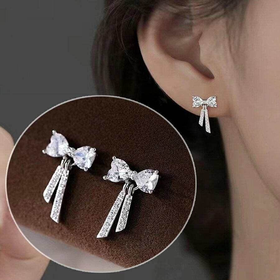 リボンデザインピアス シルバー シンプル レディース 送料無料 Mimi みみミミ ap114