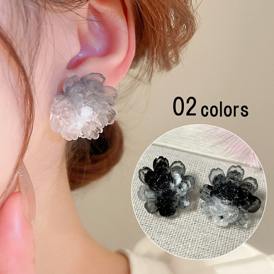 Rakuten - フラワーピアス 涼しげ 透け感 浴衣 大人女子 シンプル レディース 送料無料 mimi ミミ みみ ap088