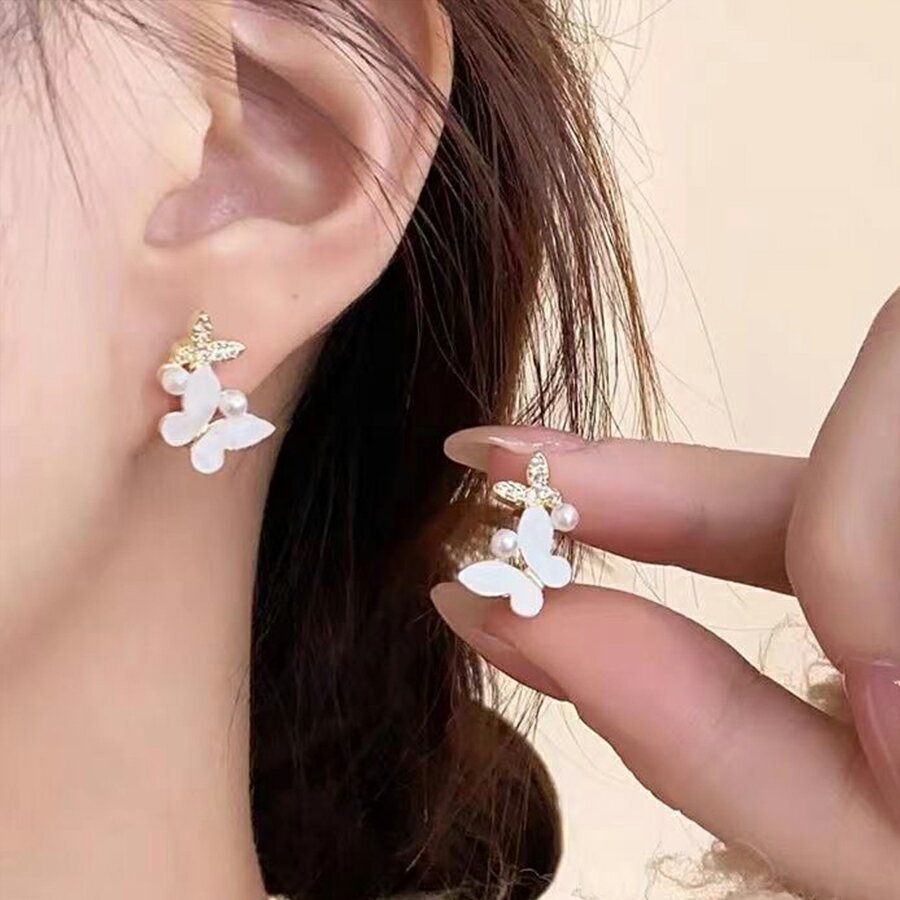 Rakuten - バタフライキャッチレスフープピアス ゴールド パーティー 二次会 女子会 デート 大人女子 レディース 送料無料 Mimi みみミミ ap299