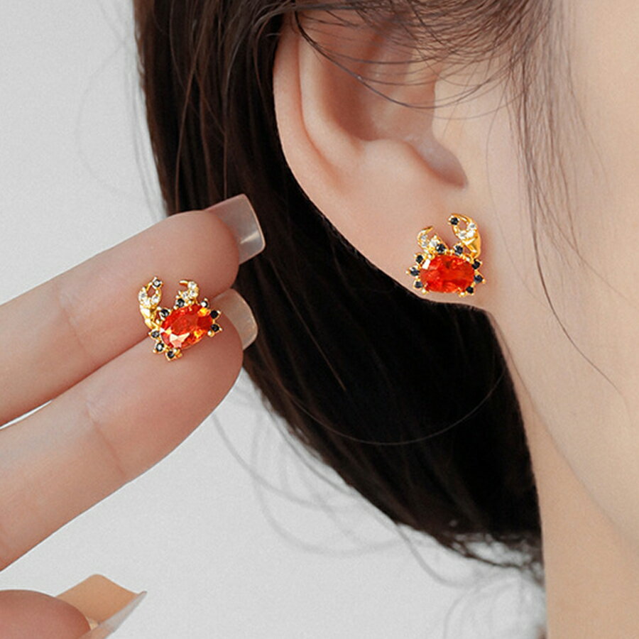 Rakuten - カニピアス キラキラ ポストシルバー925 リゾート 浴衣 夏 デート 大人女子 レディース 送料無料 Mimi みみミミ ap390