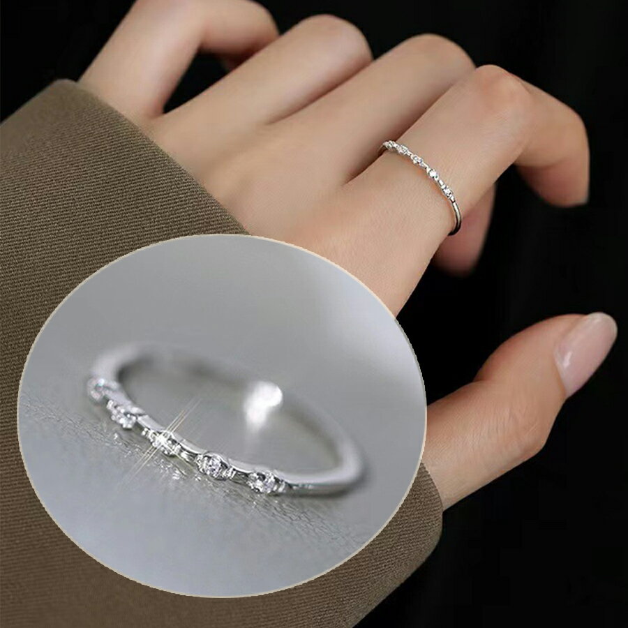 Rakuten - シルバーデザインオープンリング シルバー925 ジルコニア 上品 おしゃれ レディース 送料無料 Mimi みみミミ ar102