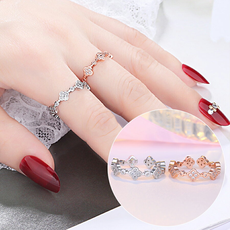 Rakuten - デザインオープンリング フラワーモチーフ ジルコニア 上品 おしゃれ かわいい レディース 送料無料 Mimi みみミミ ar076