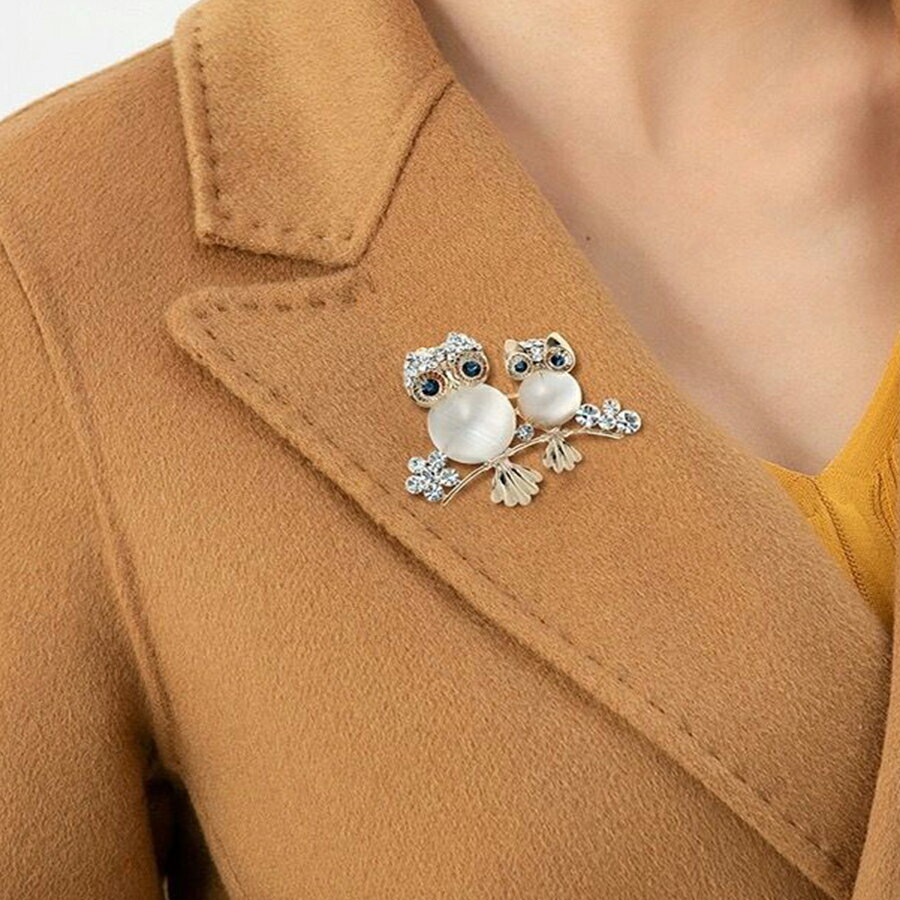 Rakuten - フクロウデザインブローチピン フォーマル セレモニー 胸元 ワンポイント 春夏秋冬 レディース 送料無料 Mimi みみミミ ax042