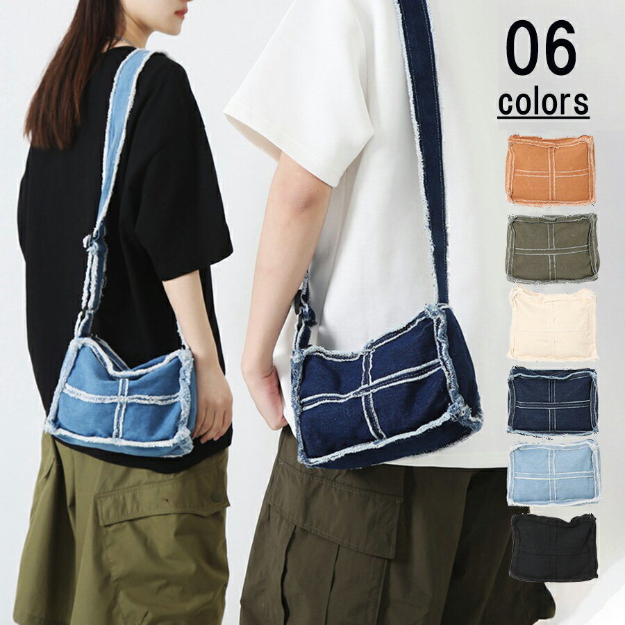 Rakuten - ダメージ加工キャンパスミニショルダーバッグ 旅行 サブバッグ コンパクト 春夏秋冬 レディース メンズ 送料無料 Mimi みみミミ bas086