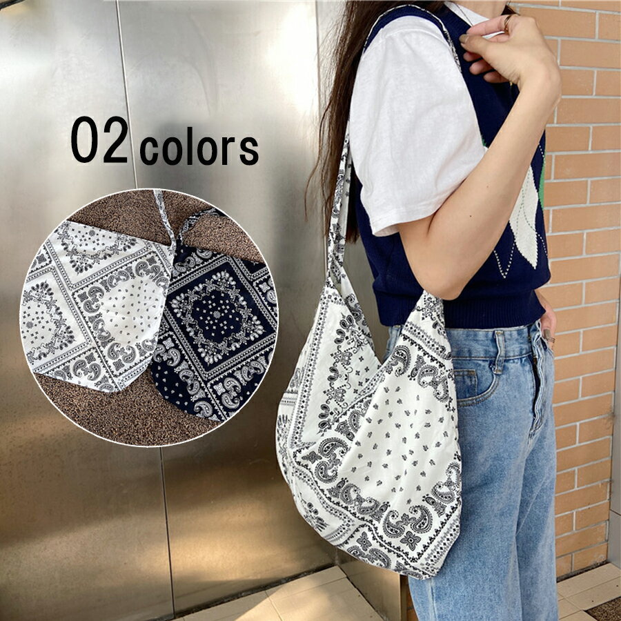 Rakuten - ペーズリー柄トートバッグ サブバッグ エコバッグ コンパクト 春夏秋冬 レディース メンズ ペア 男女兼用 送料無料 Mimi みみミミ bas098