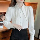 パール&ビジューデザインブラウス キラキラ ゴージャス おしゃれ 上品 大人女子 着回し 春夏秋冬 レディース 送料無料 Mimi みみミミ bs093(4)