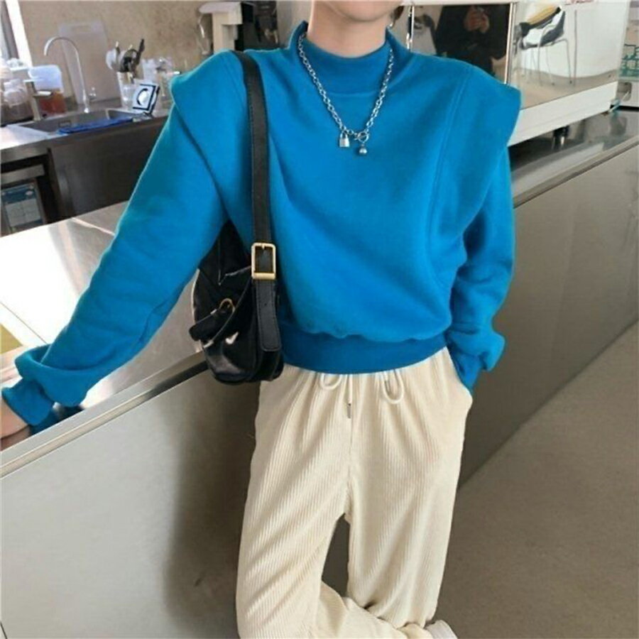 裏起毛あり/なし 選べる2type カラーショートスウェット 無地 かわいい シンプル 韓国ファッション 着..