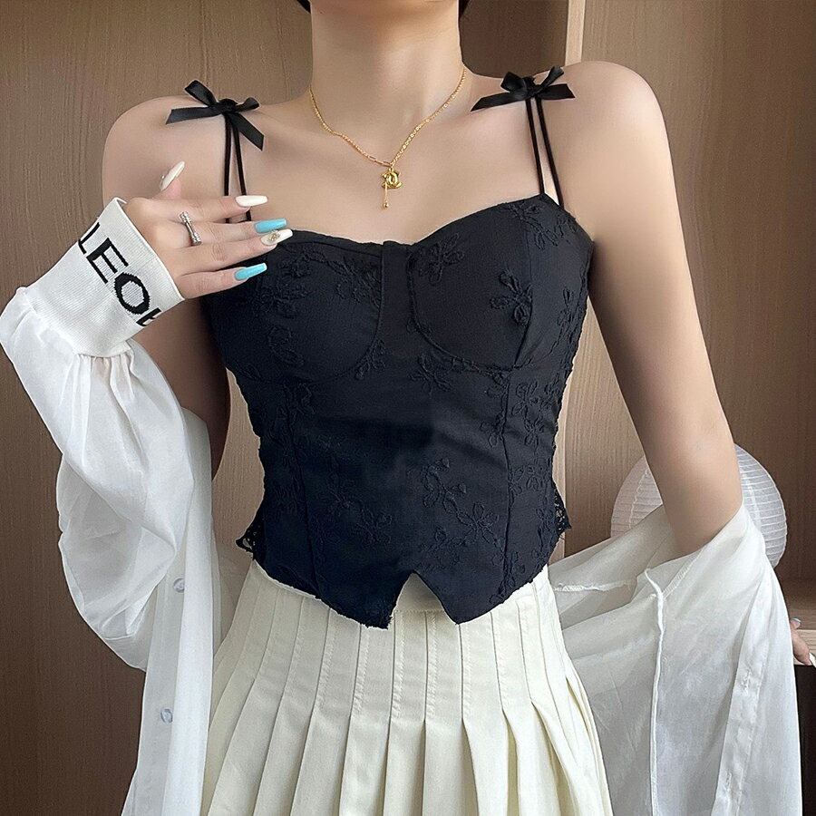 カップ付きデザインビスチェキャミソール コスプレ ダンス イベント 着回し かわいい レース 春夏 レデ..